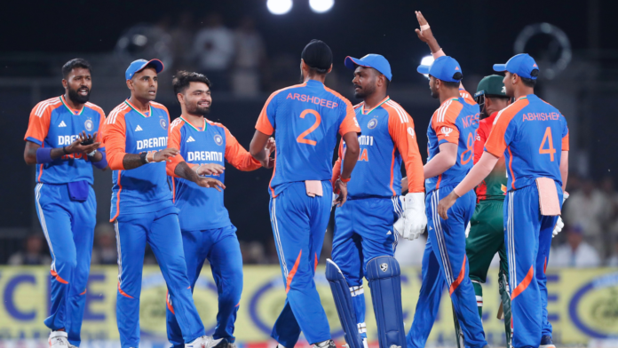 A young Indian cricket team defeat Bangladesh by 7 wickets to take 1-0 lead in the T20I series