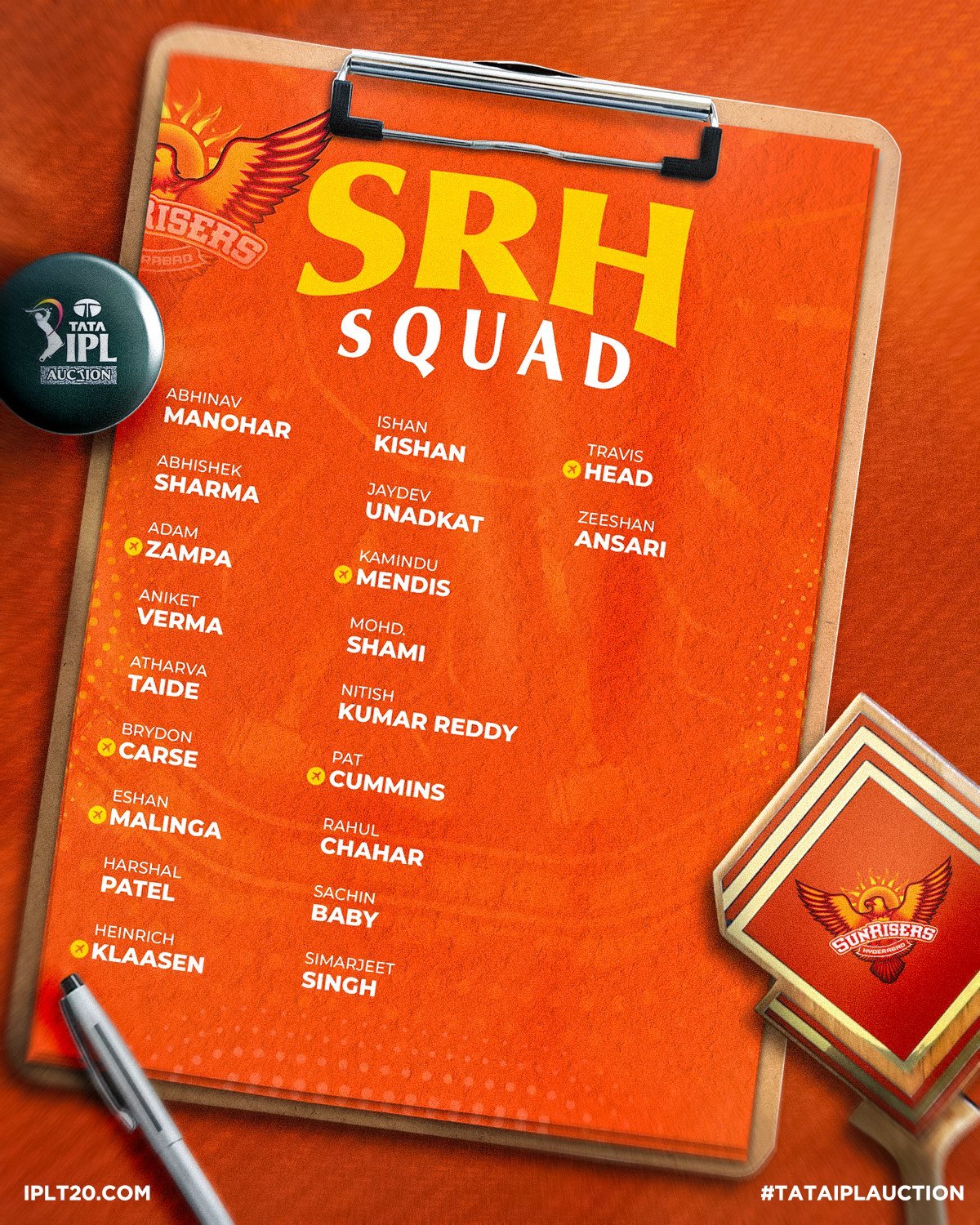IPL 2025 Auction SRH