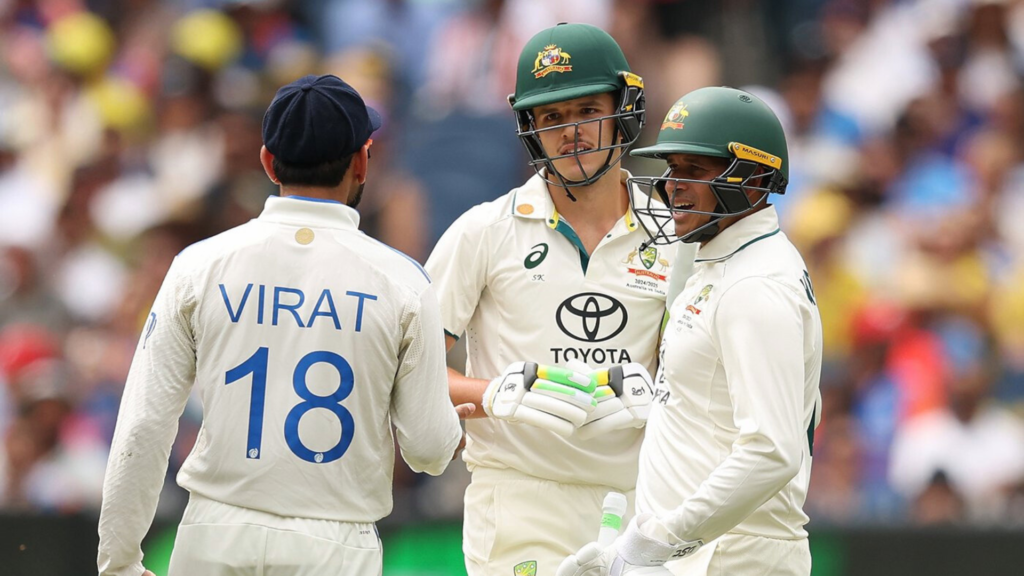 Australia mount a healthy score on Day 1 as Sam Konstas takes on Indian bowlers in his debut match